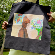 Load image into Gallery viewer, Mother and Earth Tote Bag- Black